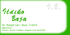 ildiko baja business card