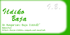 ildiko baja business card